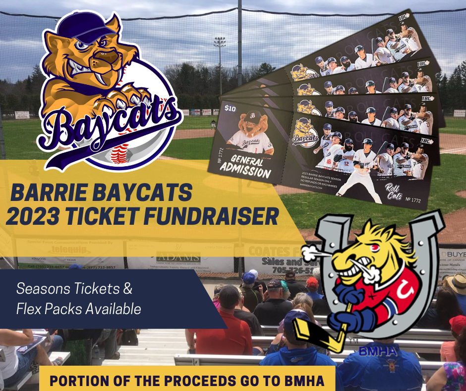 News > Barrie Baycats 2023 Ticket Fundraiser for BMHA (Barrie Minor Hockey)